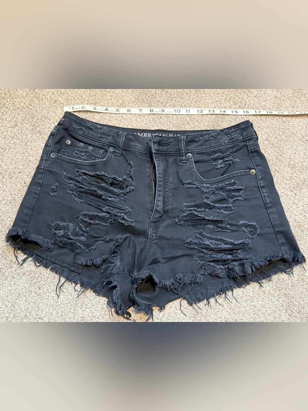 American Eagle Outfitters Vintage Hi-Rise Festival Black Shorts